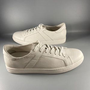 Designer white leather sneakers